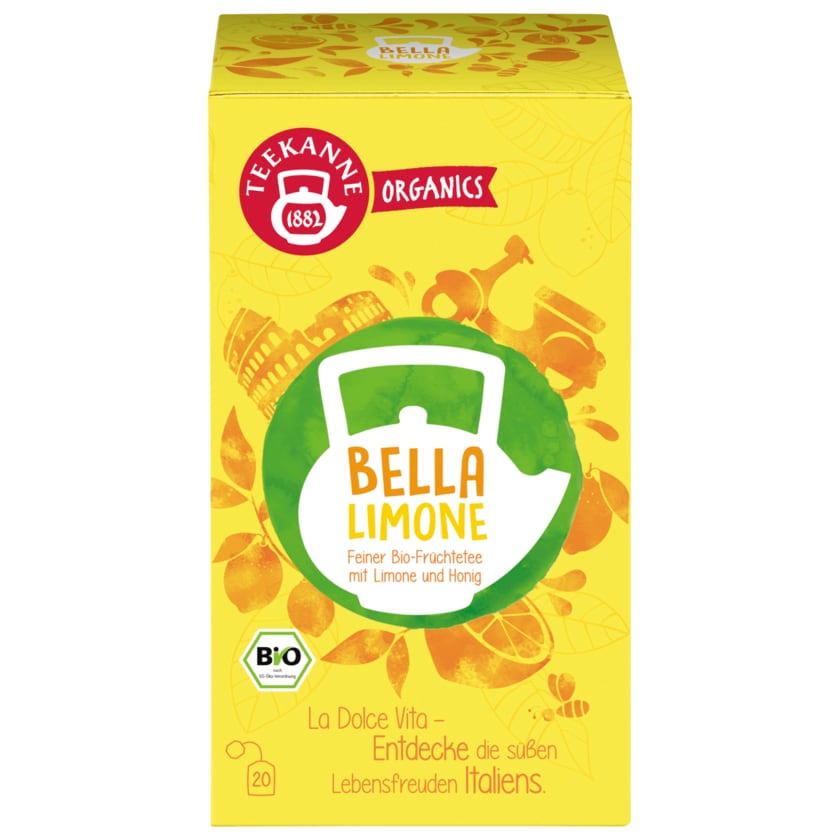 Teekanne Organics Bio-Früchtetee Bella Limone 45g, 20 Beutel